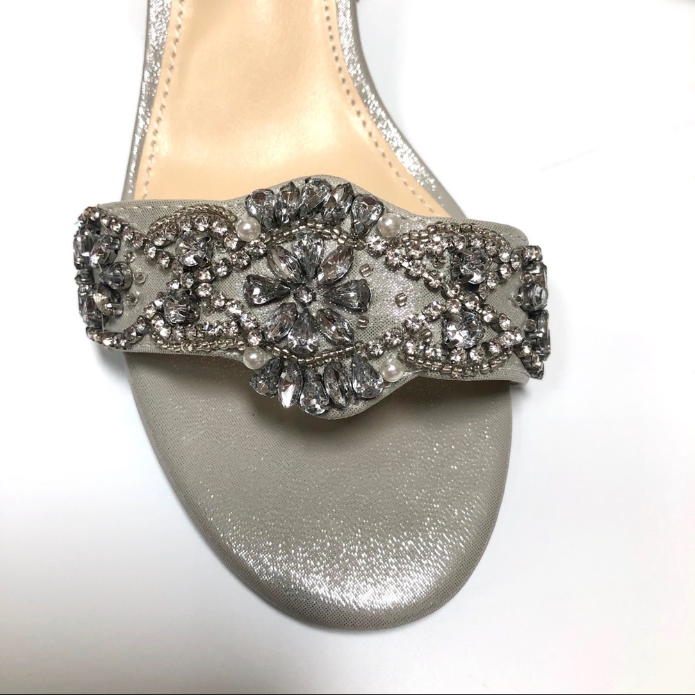 Betsey Johnson Mel Chunky Heel Sandals in Silver - Picture 5 of 8